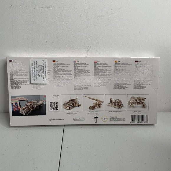 UGears 3-D Puzzle Heavy Boy Truck Trailer VM-03 Wooden Mechanical Model - Picture 2 of 2